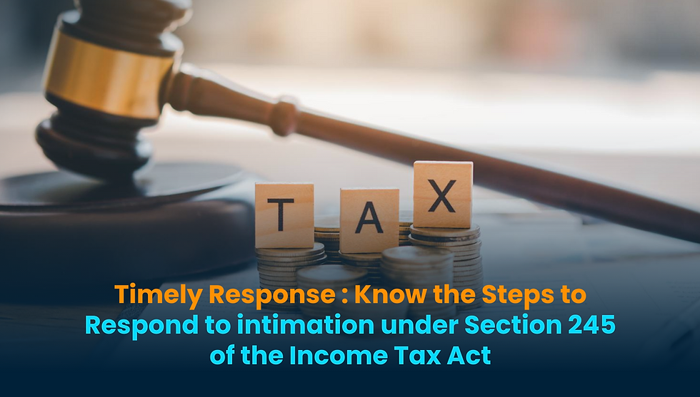 Read more about the article Understanding the Amendment in Provisions Relating to Set Off and Withholding of Refunds under Section 245 of the Income Tax Act